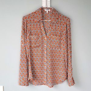 Express retro button down blouse
